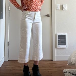 MADEWELL cropped white denim pants